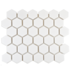 Bijou Matt Hexagon White Mosaic Tiles