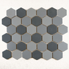 Bijou Matt Hexagon Grey Mix Mosaic Tiles