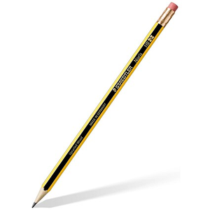 Staedtler Noris 122 HB Pencil with Eraser, Pack of 12