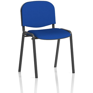 ISO Black Frame Stacking Chair, Blue