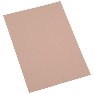Q-Connect Square Cut Folders, 170gsm, Foolscap, Buff, Pack of 100