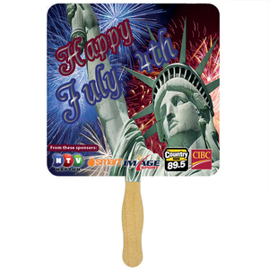 Square Hand Fan - Full Color - Sandwich