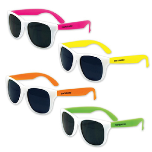 White Frame Kids Neon Sunglasses - Assortment