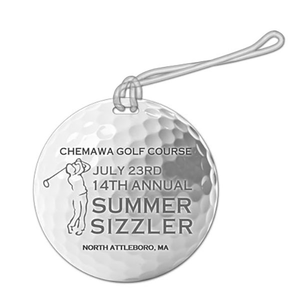 Round  Golf Bag  Tag