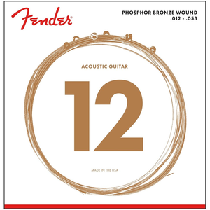 Fender 60L Phosphor Bronze Acoustic Guitar Strings - Light (12-53)