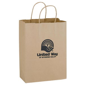10  x 13 Twisted Paper Handle Shopping Bag -  Natural
