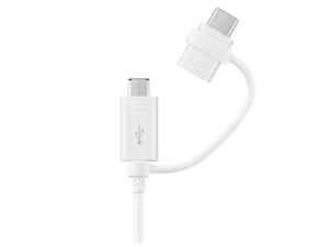 Genuine Samsung EP-DG930 Data Cable Combo (Type-C and Micro USB) 1.5 meter - White