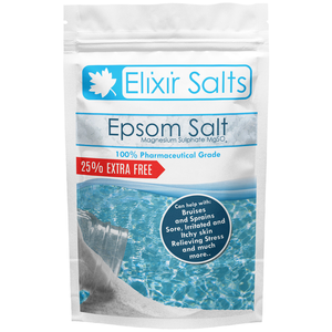 Elixir Salts Epsom Salt | Pharmaceutical FCC Food Grade + 25% Free - 5kg + 1.25kg Free