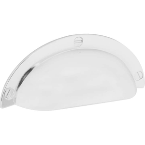 Shell Cup Cabinet Pull Handle - Chrome - 64mm - Elite Knobs & Handles