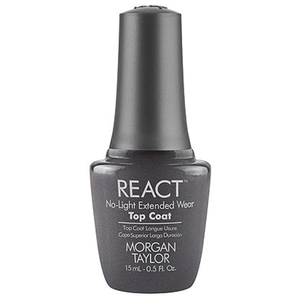 Morgan Taylor Nail Polish React No-Light Extended Wear Top Coat 15ml