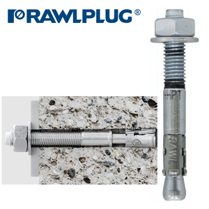 Rawl Plug - M10 x 80mm Throughbolt Zinc Flake