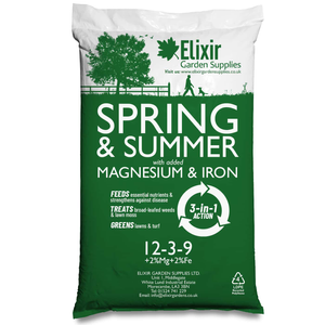 Spring & Summer 12-3-9 Compound Fertiliser | Professional Lawn, Grass & Paddock Feed - 25Kg, Polythene Bag