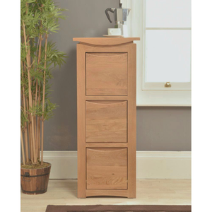Crescent Solid Oak Three Drawer Filing Cabinet