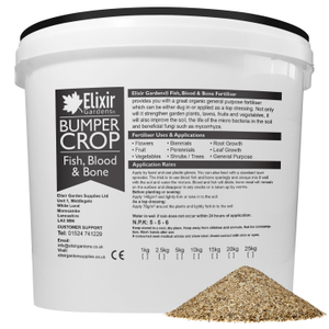 Bumper Crop Fish Blood &amp; Bone Meal Fertiliser (5-5-6) - 10kg, Re-Sealable Tub