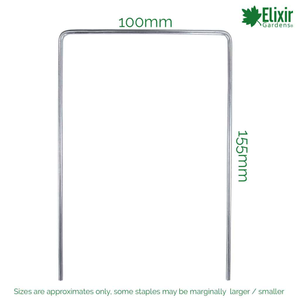 Galvanised Steel Ground Staples (100mm x 155mm) - 20