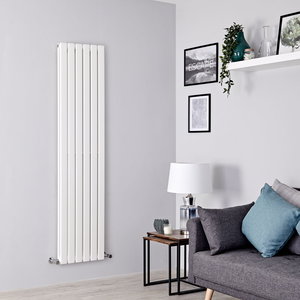 Milano Alpha - Flat Panel Vertical Designer Radiator - Double Panel - 1600mm x 420mm - White