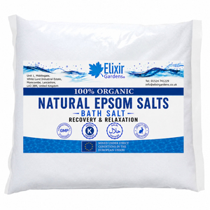 Organic Epsom Bathing Salts (100% Pure FCC Food Grade) 500g-25kg - 20kg, Polythene Bag