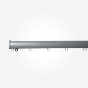 Surge Curved Silver Curtain Track