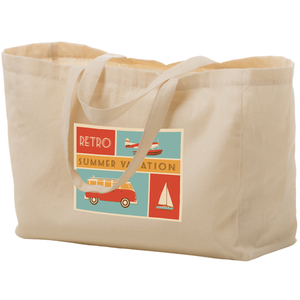 Full  Color Rectangular Cotton Canvas Tote  Bag