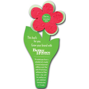 Flower-Shaped  Seed Paper  Bookmarks