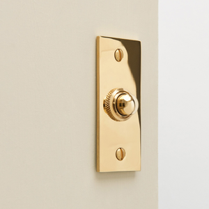 Rectangular Bell Push - Polished Brass
