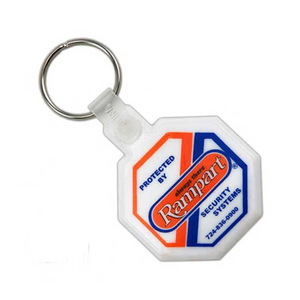 Soft  Squeezable Key Tag - Stop  Sign