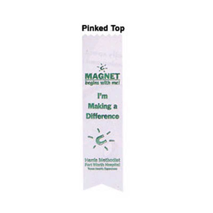 1.63  x 8 Custom Flat Ribbon-Pinked  Top