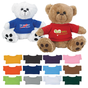 Plush  Big Paw Bear with Shirt - 8"  Tall