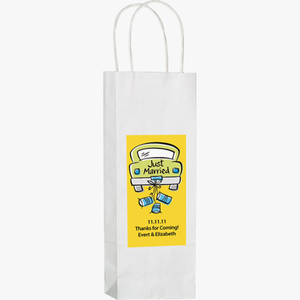 Paper  Wine Bag-Full  Color-White