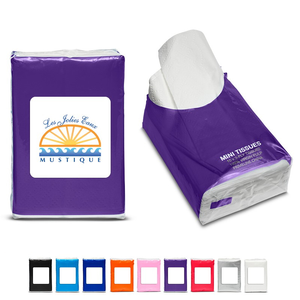 Mini  Tissue Packet with Full Color  Imprint