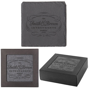 Square  Slate Coaster  Set