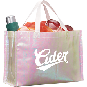 Iridescent  Non-Woven Shopper  Tote