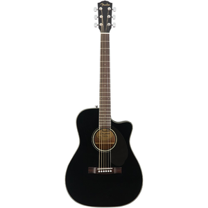 Fender CC-60SCE Concert Acoustic/Electric w/ Cutaway Walnut Fingerboard (Black)