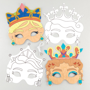 Masken Prinzessin zum Ausmalen
