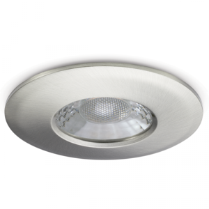 JCC V50 Colour Selectable Fixed Fire-rated LED Downlight 7W 650lm IP65 Brushed Nickel