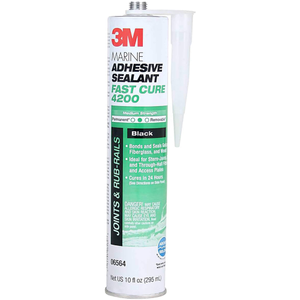Black 4200 Marine Adhesive Sealant Cartridge Fast Cure, 10 ounce