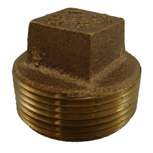 Square Head Pipe Plug Fitting, Bronze - 1/2 inch