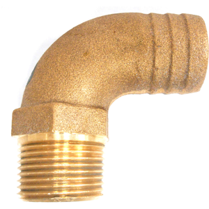 1 In. Male Npt X 1-1/4 In. Bronze 90 Degree Pipe to Hose Adapter