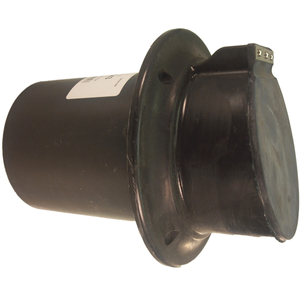 Black Exhaust Thru Hull with Flapper - 3 in. | Centek 1200299