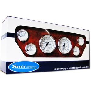 Chesapeake White Stainless Steel Inboard 6 Gauge Set