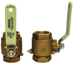 Bronze Inline Ball Valve, 3/4 inch