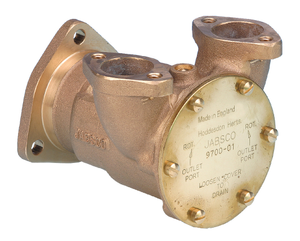 Perkins Flange Mount Engine Cooling Pump with Full Cam and 1 Inch Flanged Ports | Jabsco 9700-01