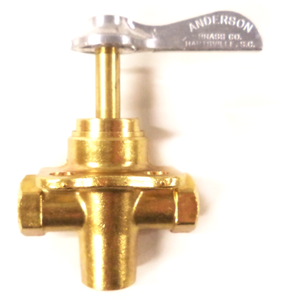 1/4 inch FNPT Brass Three-Way Valve | Moeller 33302-10