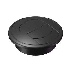 3 inch Round Global Style Black Plastic Grille