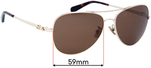 Sunglass Fix Replacement Lenses for Coach HC7074 - 59mm Wide