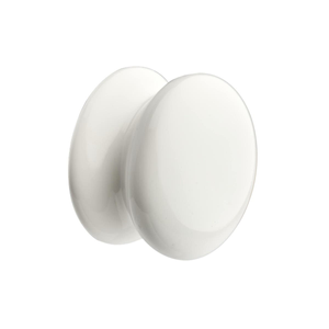 Ceramic Cabinet Knob - White - 50mm - Elite Knobs & Handles