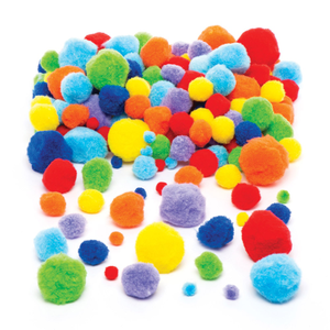 Paquet économique de pompons aux couleurs de l'arc-en-ciel