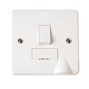 Click CMA051 Mode 13A Switched Fused Connection Unit with Optional Flex Outlet White