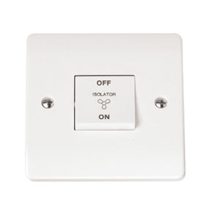 Click CMA020 Mode 10A 3 Pole Fan Isolation Switch White