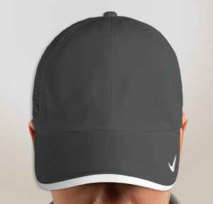 Nike Dri-FIT Swoosh Perforated Hat - Embroidered - Anthracite/ White